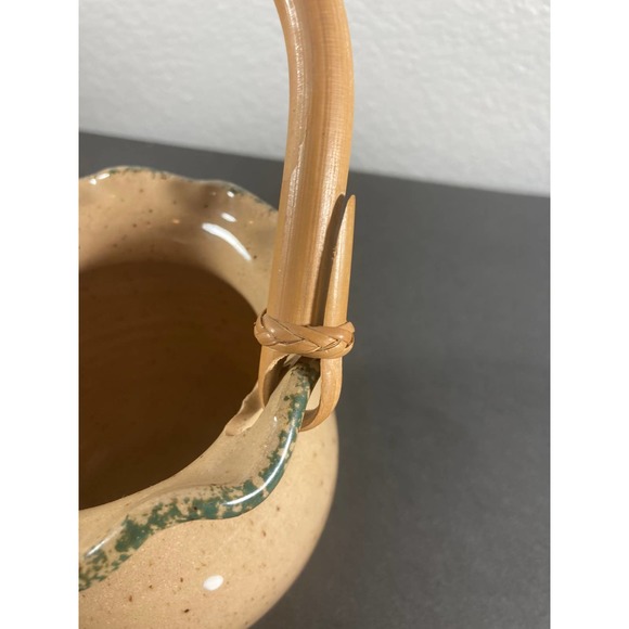 Snowman Ceramic Basket THREE RIVERS‎ POTTERY - Picture 4 of 10